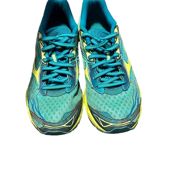MIZUNO Womne's Blue, Green & Yellow Athletic Running Shoe-Size 9.5 - Picture 2 of 10